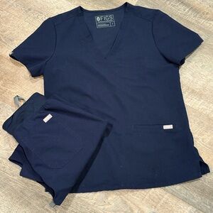 FIGS Technical Collection Dark Blue Scrub Set